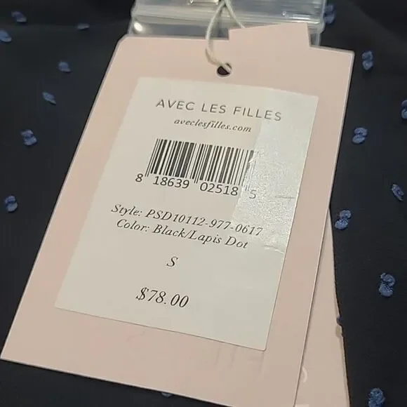 NWT Avec Les Filles Polyester Long Sleeve Blouse - Picture 7 of 8